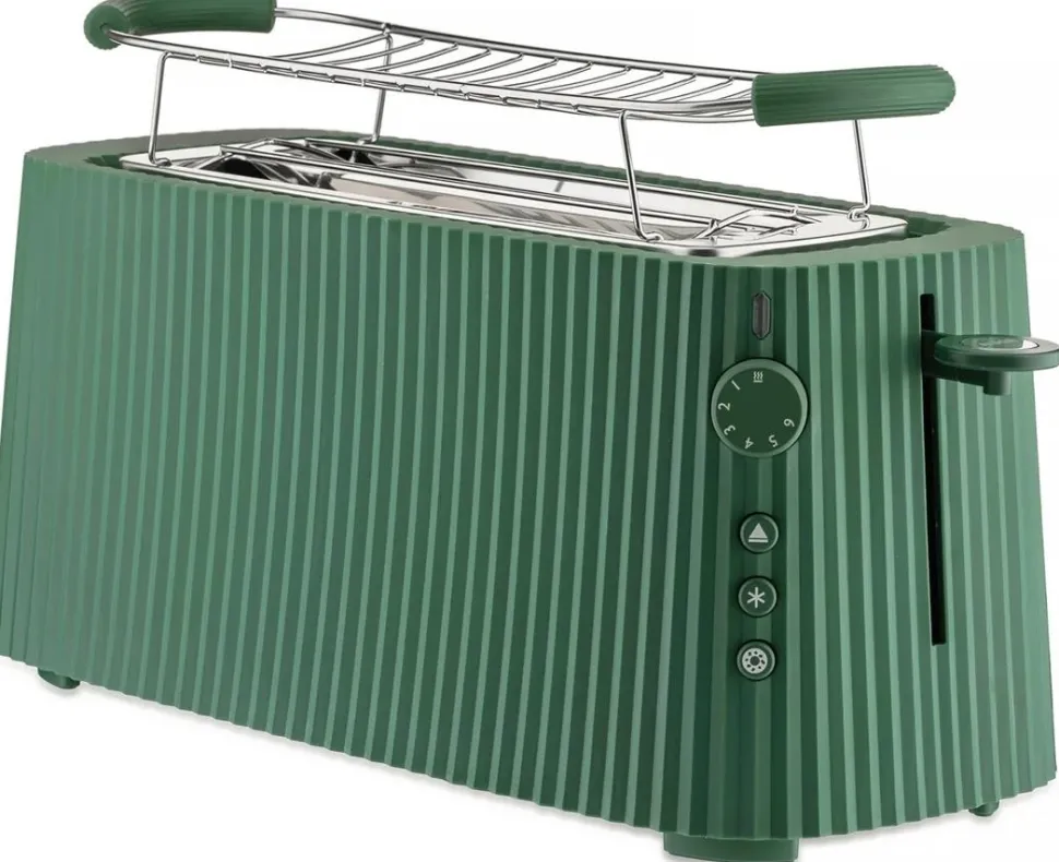 Broodrooster Alessi Plissé Long Toaster Green