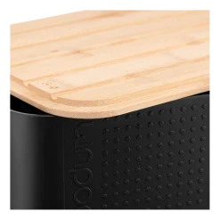 Bodum Broodtrommel Bistro Large Black met Bamboo Deksel Clearance