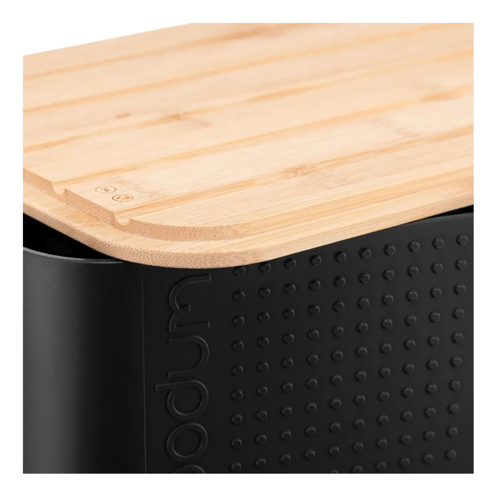 Bodum Broodtrommel Bistro Large Black met Bamboo Deksel Clearance