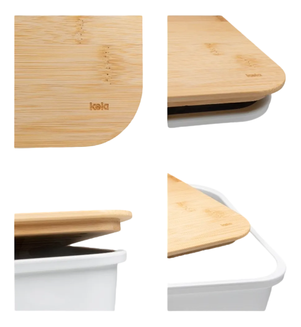 Broodtrommel Kela Apart Met Deksel als Snijplank Wit