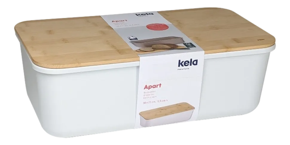 Broodtrommel Kela Apart Met Deksel als Snijplank Wit