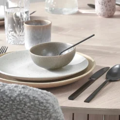 by fonQ Mixed Ceramics Dinerborden 4st. - Ø 26,5 cm - Zand Outlet