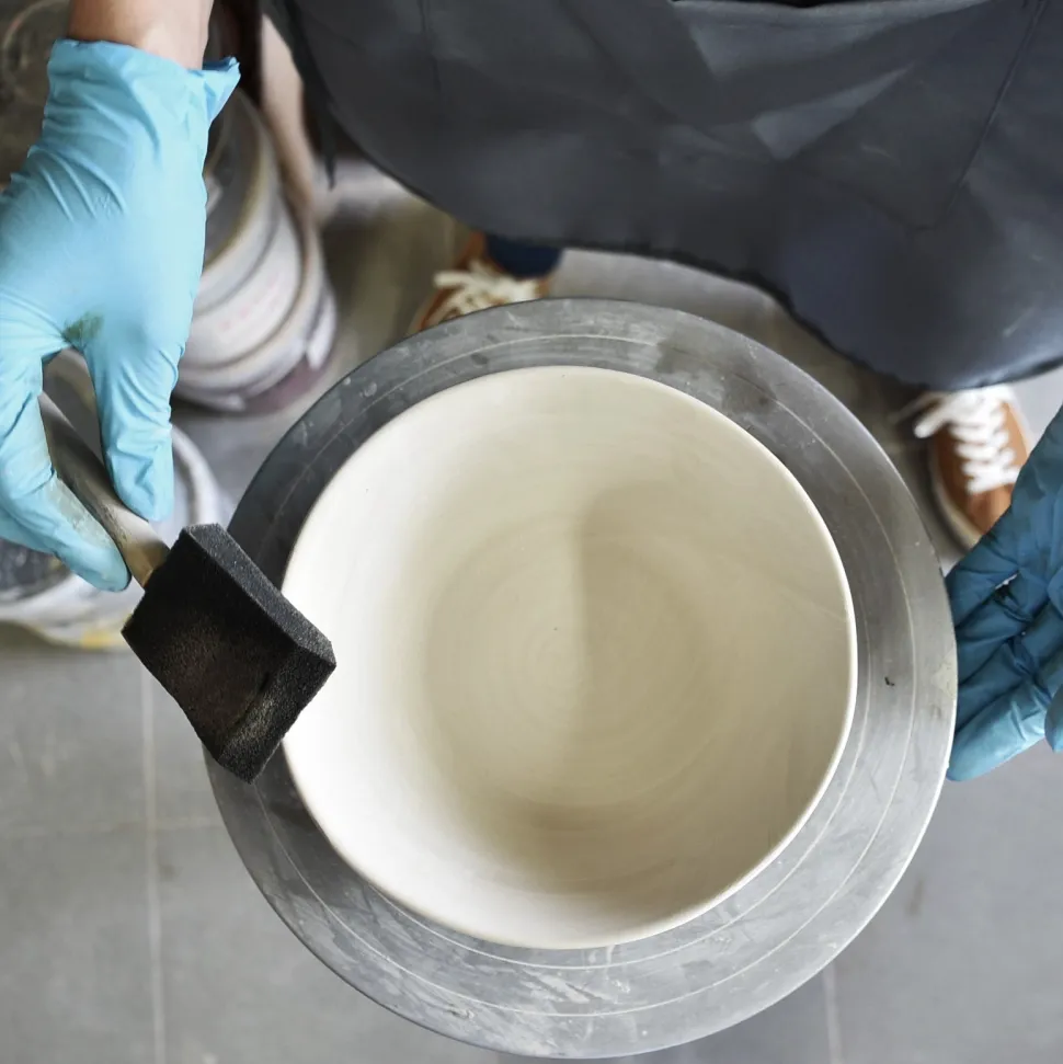 by fonQ Mixed Ceramics Ontbijtborden 4st. - Ø 22 cm - Crème