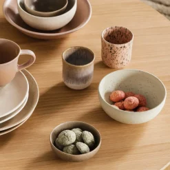 by fonQ Mixed Ceramics Ontbijtborden 4st. - Ø 22 cm - Crème