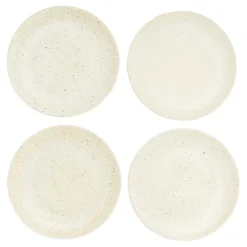 by fonQ Mixed Ceramics Ontbijtborden 4st. - Ø 22 cm - Crème