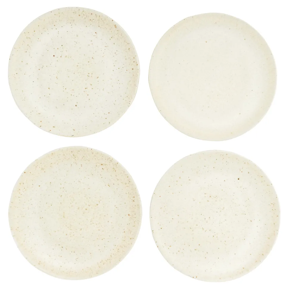 by fonQ Mixed Ceramics Ontbijtborden 4st. - Ø 22 cm - Crème
