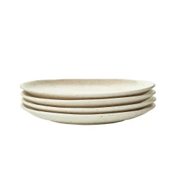 by fonQ Mixed Ceramics Ontbijtborden 4st. - Ø 22 cm - Crème