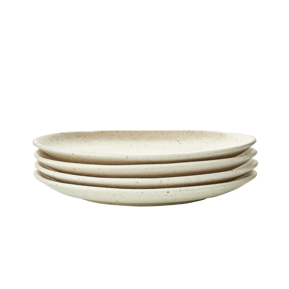 by fonQ Mixed Ceramics Ontbijtborden 4st. - Ø 22 cm - Crème