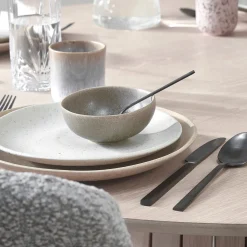 by fonQ Mixed Ceramics Ontbijtborden 4st. - Ø 22 cm - Crème