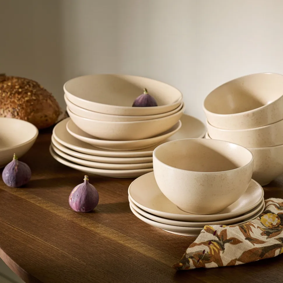 by fonQ Pebbled Serviesset 24-delig - Beige