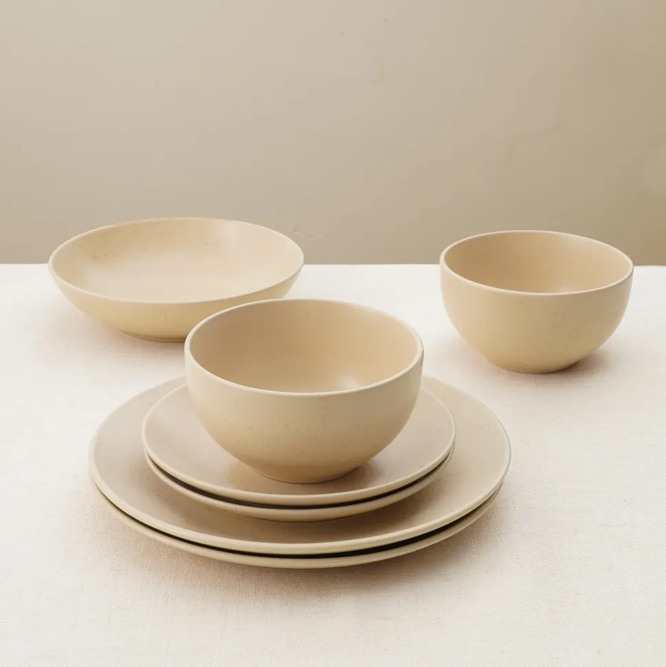 by fonQ Pebbled Serviesset 24-delig - Beige