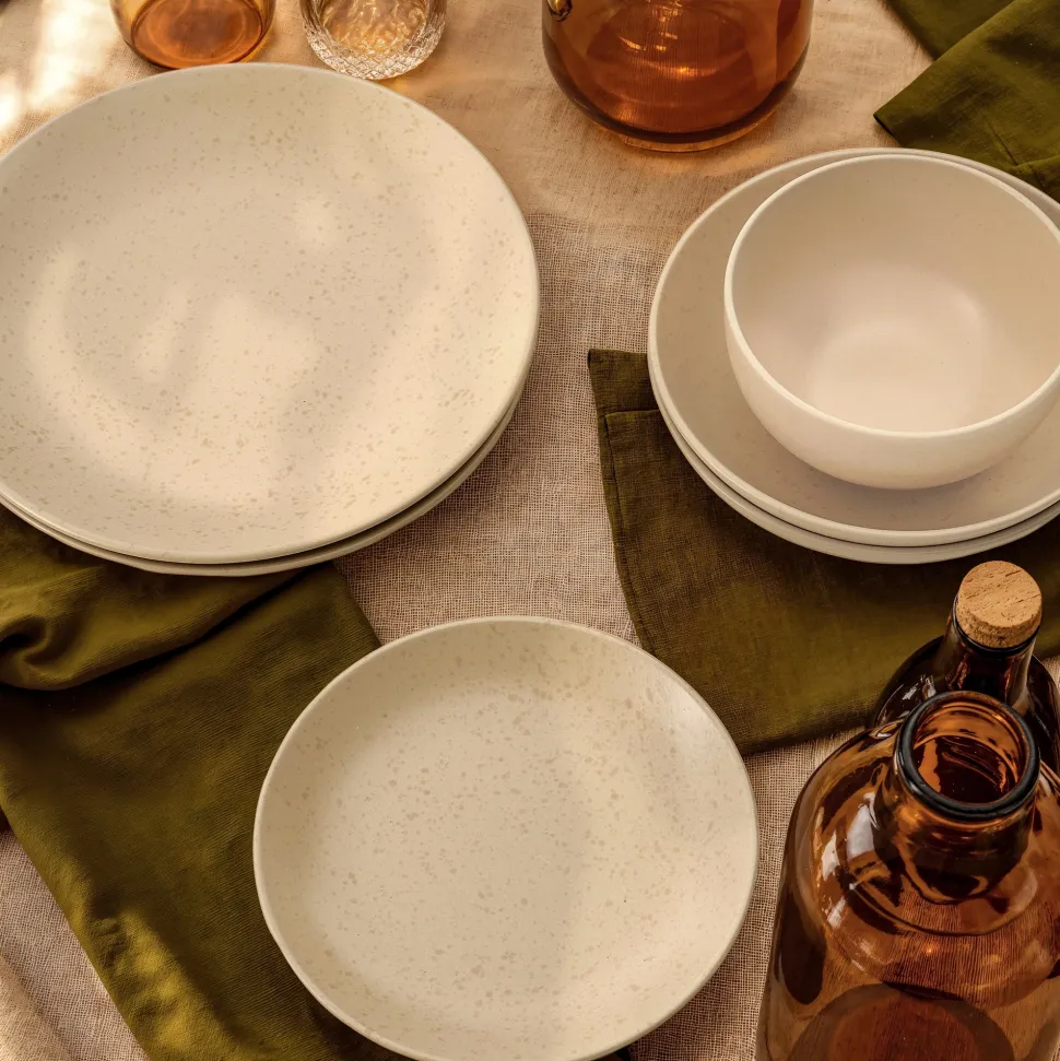 by fonQ Pebbled Serviesset 24-delig - Beige