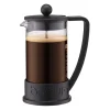 Bodum Cafetiere Brazil Zwart Gebogen Handvat 1.0L Hot