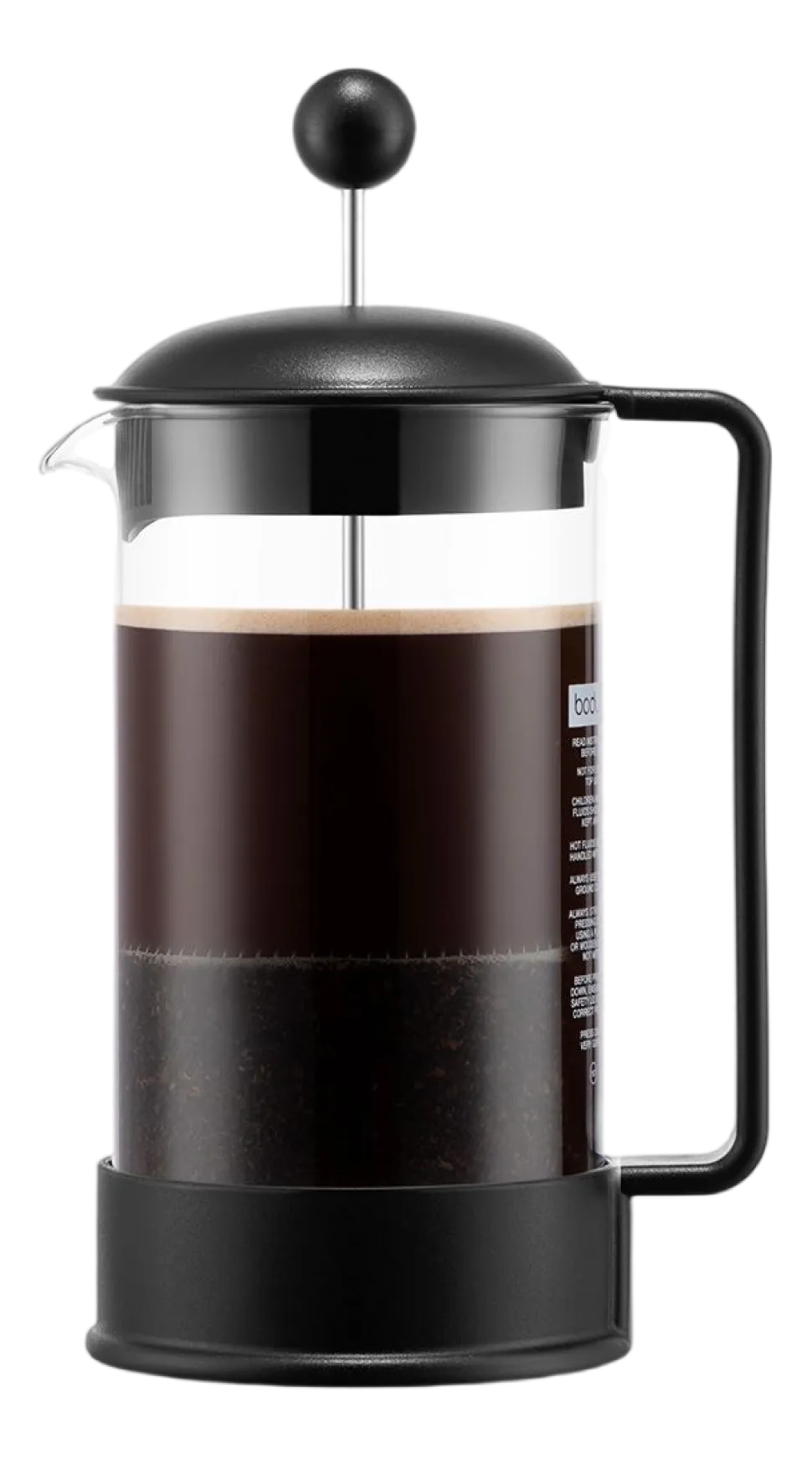 Cafetière Bodum Brazil Black Recht Handvat 1 Liter
