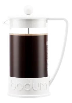Bodum Cafetière Brazil White Gebogen Handvat 1L New