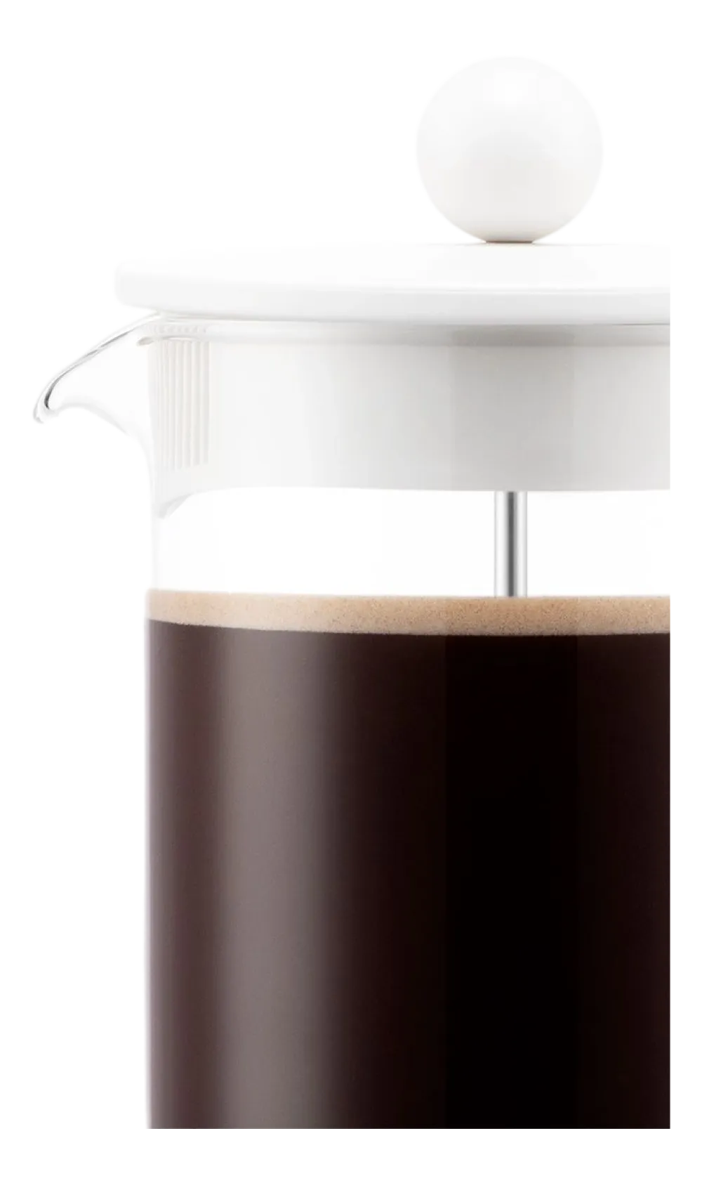 Bodum Cafetière Brazil White Gebogen Handvat 1L New