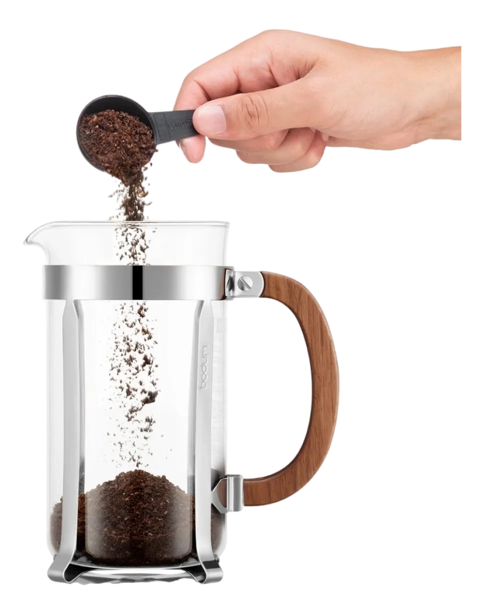 Cafetière Bodum Chambord Met Houten Handvat 8 Kops Zilver 1 L