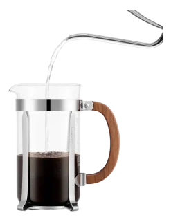 Cafetière Bodum Chambord Met Houten Handvat 8 Kops Zilver 1 L