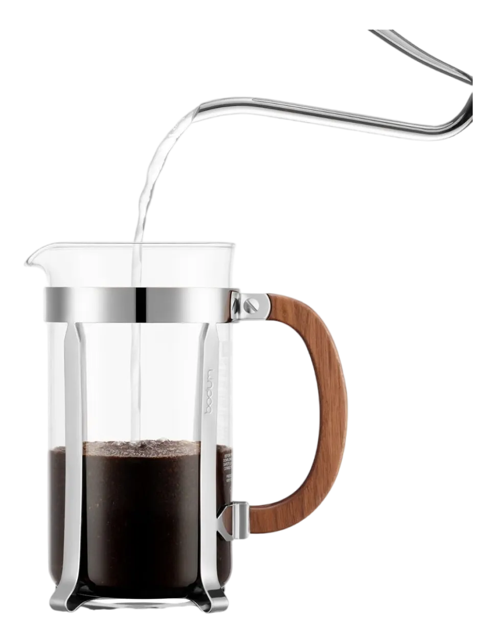 Cafetière Bodum Chambord Met Houten Handvat 8 Kops Zilver 1 L