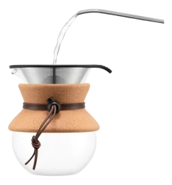 Bodum Cafetière Pour Over Met Filter en Kurken Hals Bruin 500 ml Outlet