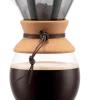 Cafetière Bodum Pour Over Met Filter en Kurken Hals 12 Kops Zwart 1,5 L