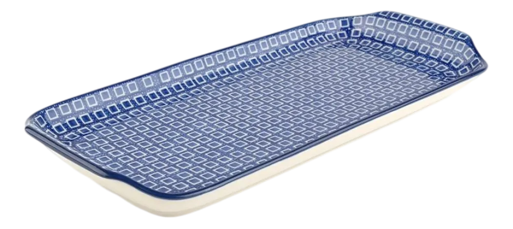Bunzlau Castle Cakeschaal Blue Diamond Oblong New