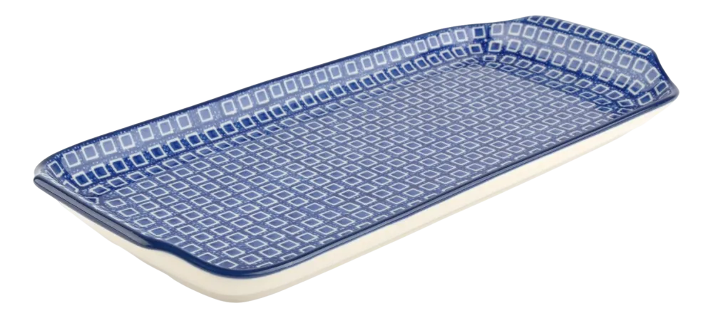 Bunzlau Castle Cakeschaal Blue Diamond Oblong New