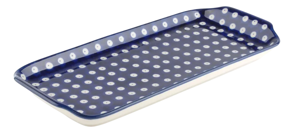Cakeschaal Bunzlau Castle Oblong Blue Eyes (14,5 x 31,5 cm)