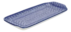 Bunzlau Castle Cakeschaal Oblong Midnight Blue (14,5 x 31,5 cm) Clearance