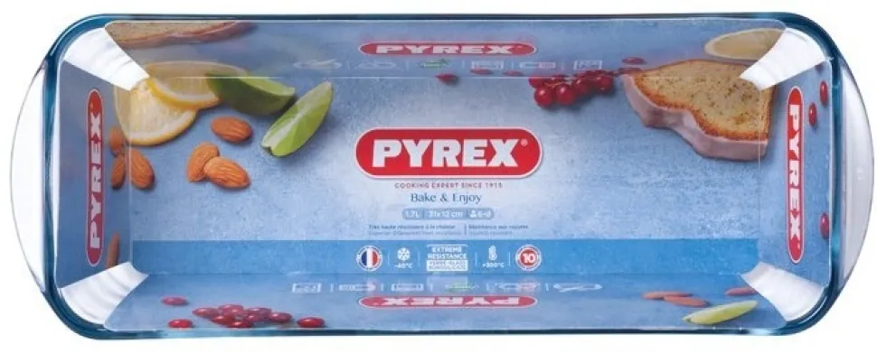 Cakevorm Pyrex Bake & Enjoy Transparant 31 x 12 x 8 cm