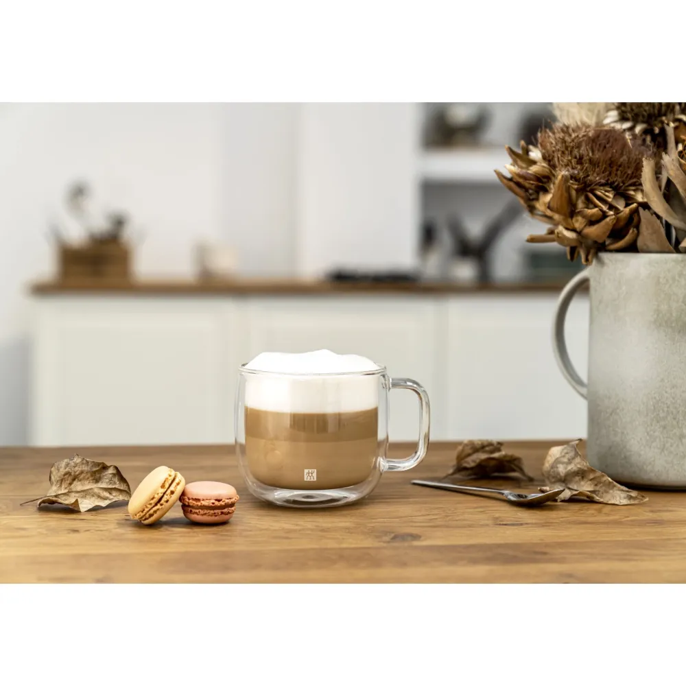 Zwilling Cappuccinoglas Sorrento Dubbelwandig Met Greep (Set van 2) Outlet