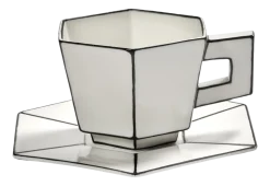 Serax Cappucinokop Carte Blanche + Saucer White/Black 220 ml Discount