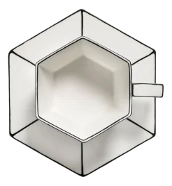 Serax Cappucinokop Carte Blanche + Saucer White/Black 220 ml Discount