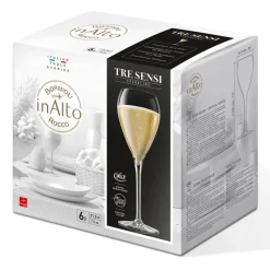 Champagneglas Bormioli Rocco Inalto Tre Sensi 21 cl (Set van 6)