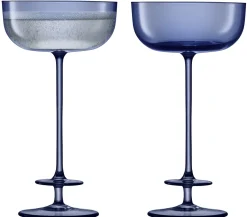 Champagneglas L.S.A. Champagne Blauw 210 ml (2-Delig)