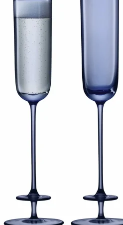 Champagneglas L.S.A. Champagne Blauw 130 ml (2-Delig)