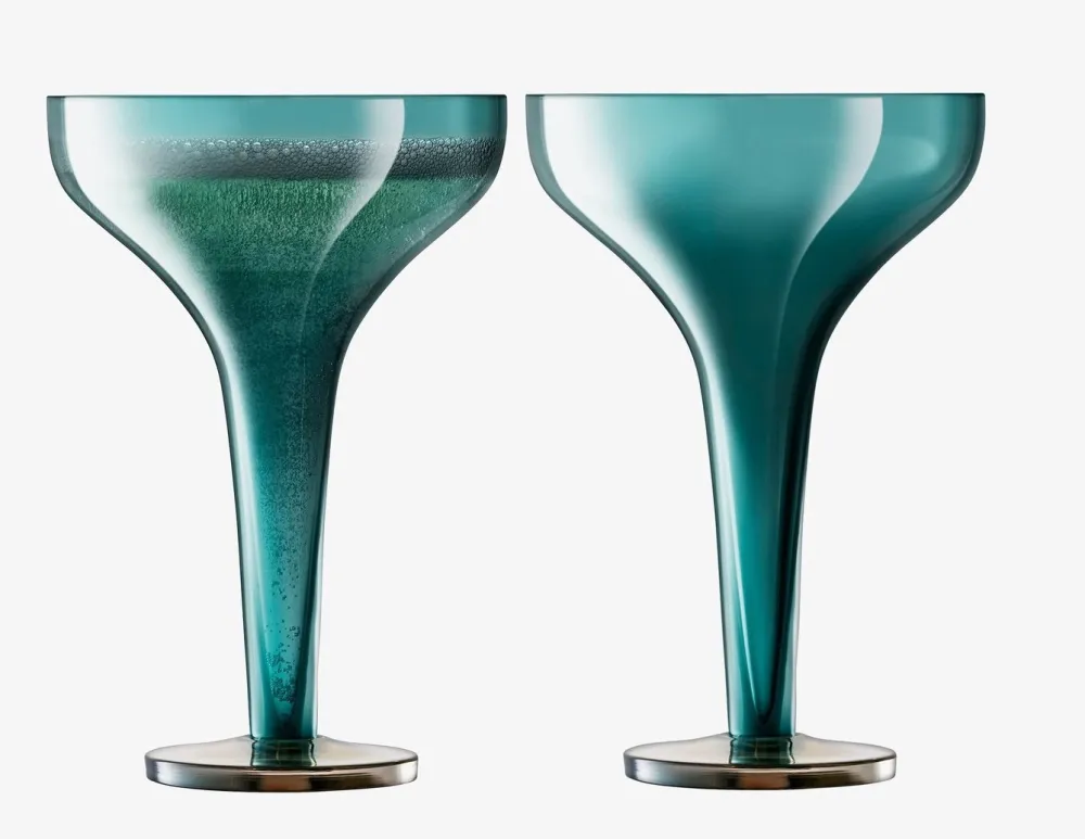 L.S.A. Champagneglas Epoque Glas Blauw 150 ml (2-Delig) Outlet