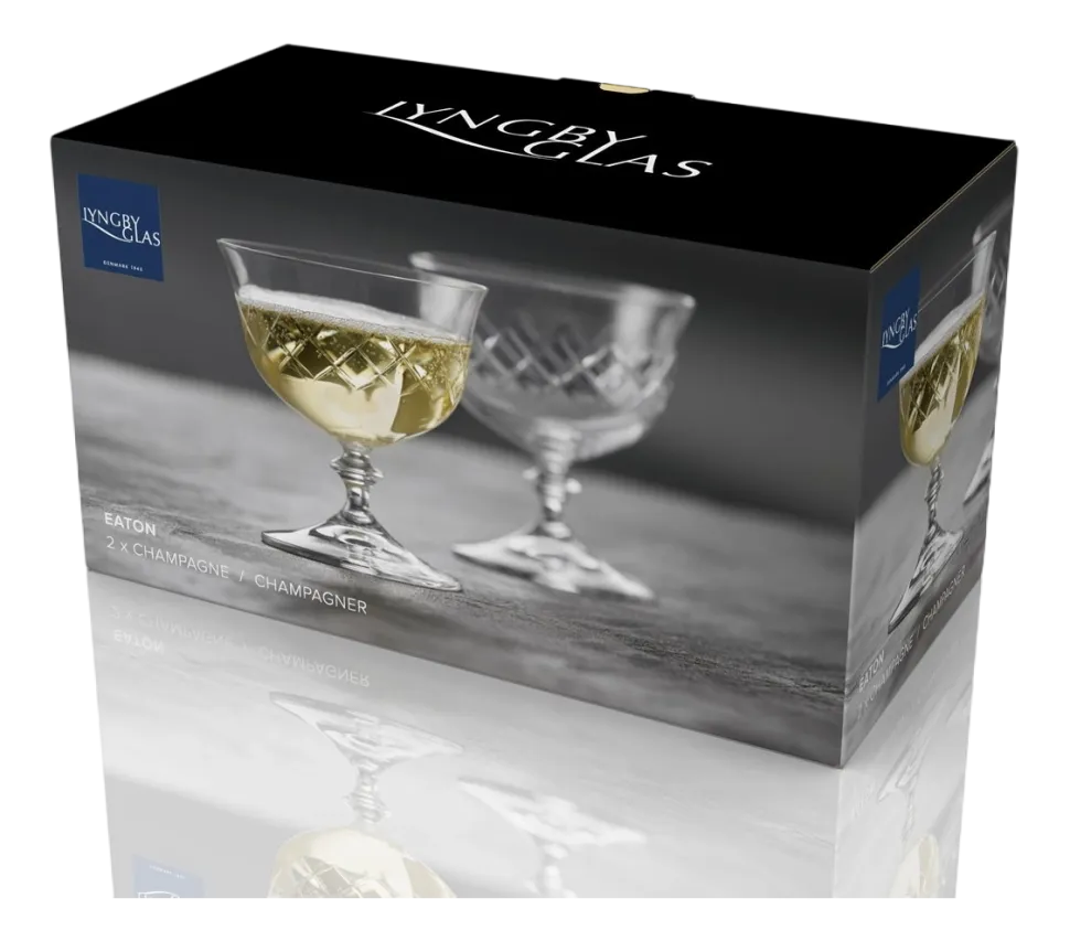 Champagneglas Lyngby Eaton Clear 280 ml (Set van 2)