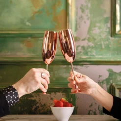 Paderno Champagneglas Mirror Copper (Set van 2) Hot