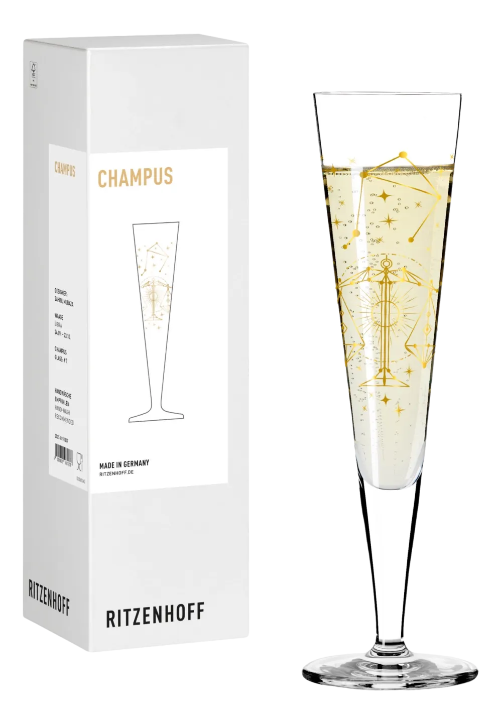 Ritzenhoff Champagneglas Astrologie #7 205 ml Outlet