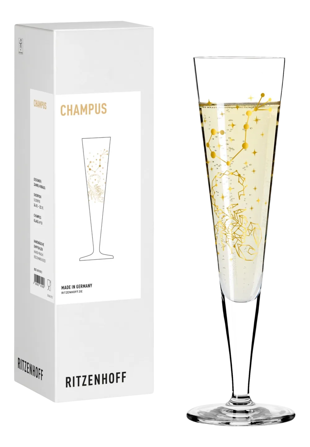 Ritzenhoff Champagneglas Astrologie #10 205 ml Clearance