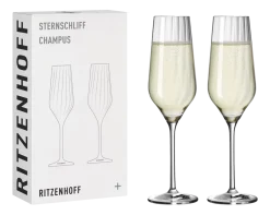 Ritzenhoff Champagneglas Sternschliff #1 250 ml (Set van 2) New