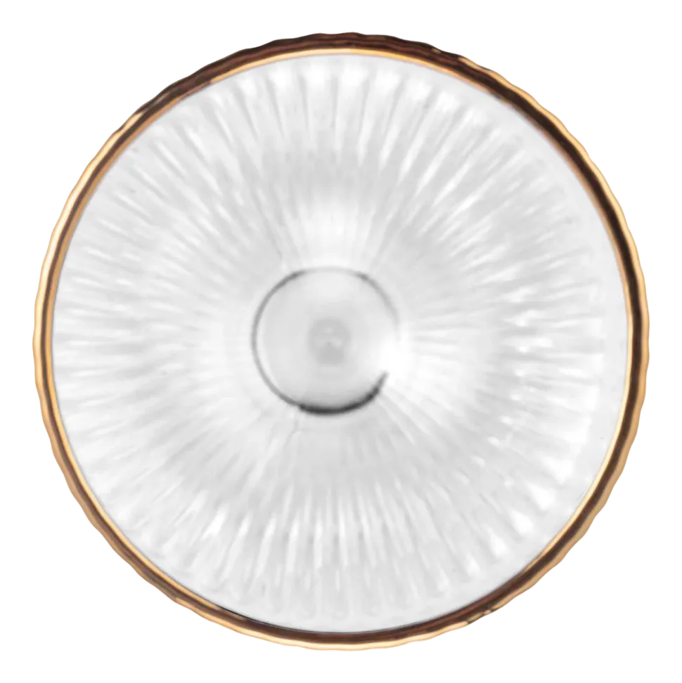 Champagneglas vtwonen with Gold Rim Clear 230 ml (Set van 4)