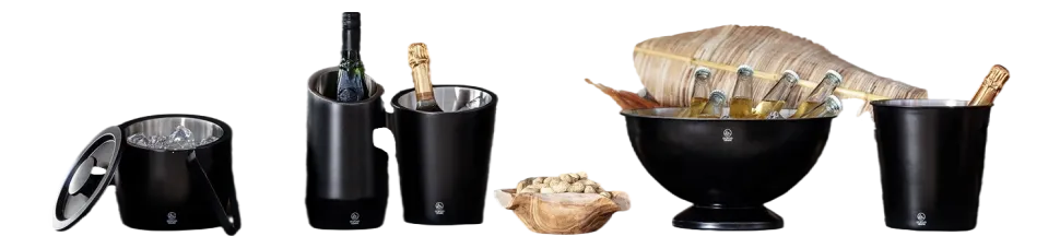 Champagnekoeler Leopold Vienna Enkelwandig Mat Zwart