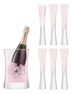 Champagne Serveerset L.S.A. Moya Pink (7-delig)