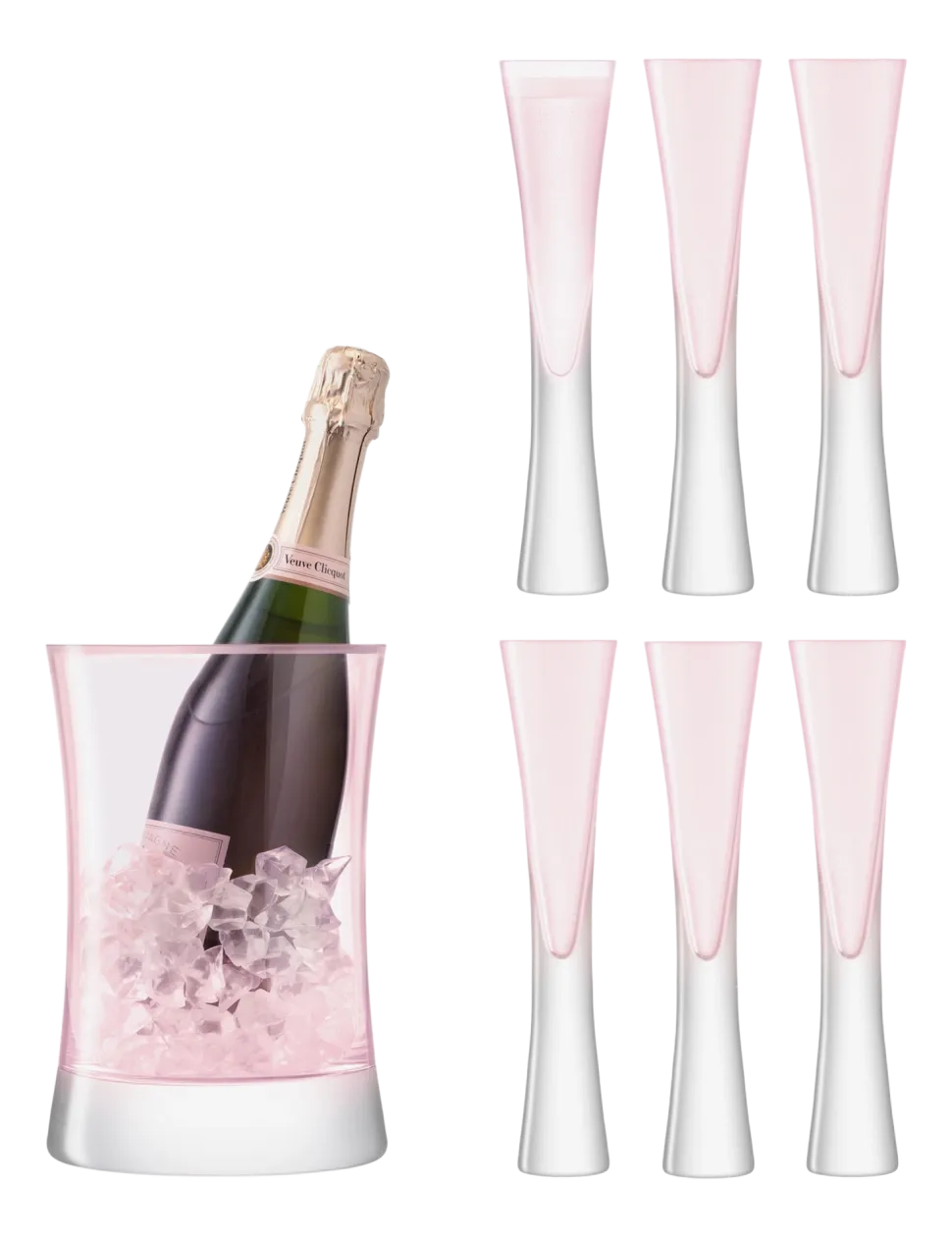 Champagne Serveerset L.S.A. Moya Pink (7-delig)