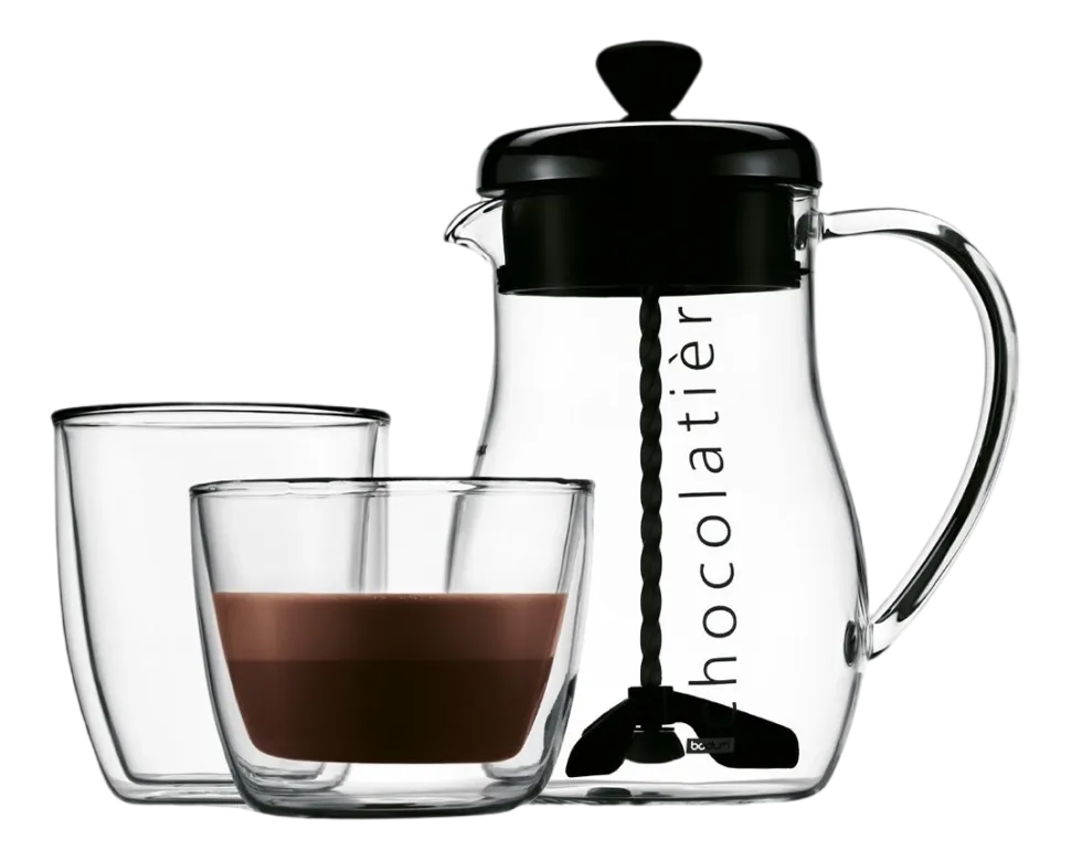 Chocolatiere Bodum Chocolatiere Met RVS Deksel Zilver 1 L