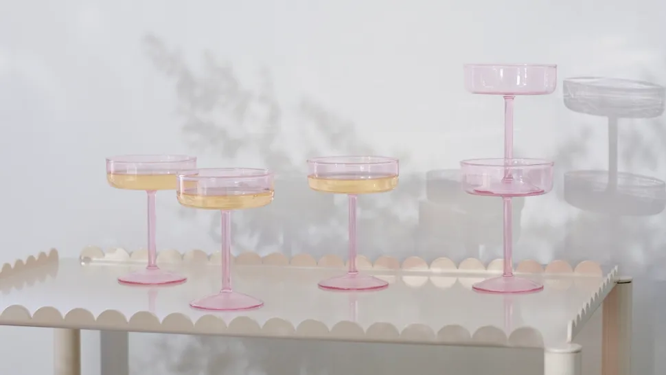 Cocktailglas HAY Tint Pink 200 ml (Set van 2)