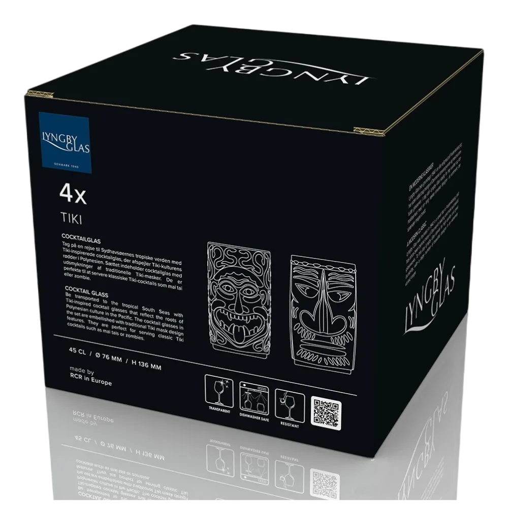Lyngby Cocktailglas Tiki Clear 450 ml (Set van 4) Online