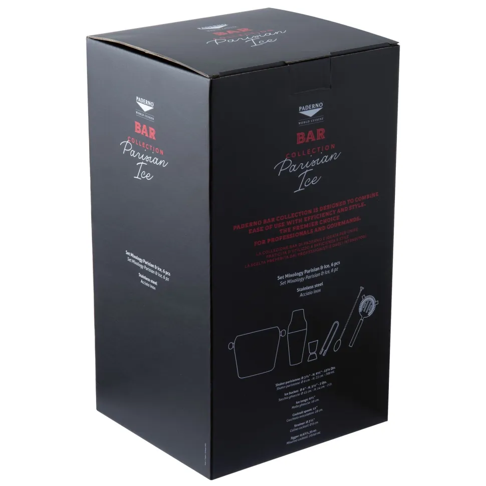 Cocktailset Paderno Ice Mirror Copper (Set van 6)